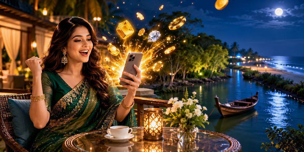 কক্সবাজার সমুদ্র সৈকতে স্লট গেম উপভোগ করছেন একজন ব্যবহারকারী